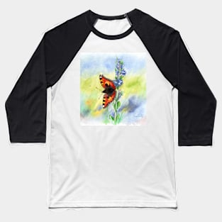 Small Tortoiseshell Butterfly Baseball T-Shirt